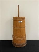 Country Wooden Pine Butter Churn