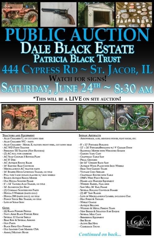 Dale Black Estate Public Auction
