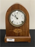 Sessions Beehive Mahogany Inlaid Key Wind Clock