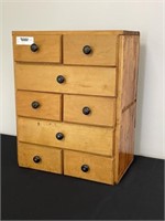 Maple 8 Drawer Apothecary Cabinet