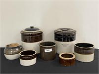 7 Stoneware Crocks - Various Sizes