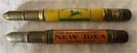 (2) Bullet Pencils New Idea and John Deere from