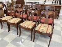 8 Mahogany Empire Dining Chairs