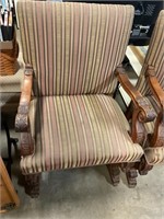 Wood design and cloth cushion chair