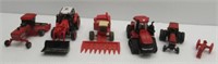 (6) Various die cast and plastic farm tractors