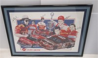 Framed and Double Matted Roush Racing with Three