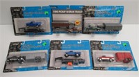 (6) Various 1:64 scale die cast truck and