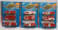 (3) Road Champs 1:64 scale die cast fire rescue
