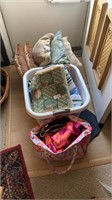Lot with Purse and Assorted Pillows and Blankets