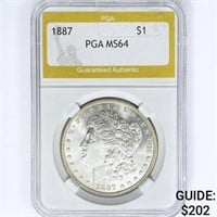1887 Morgan Silver Dollar PGA MS64
