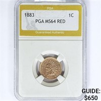 1883 Indian Head Cent PGA MS64 RED