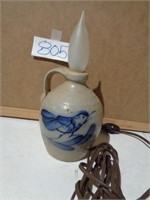 Rowe Pottery Jug Lamp 6in Plus bulb