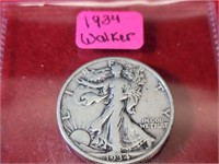 1934  Silver Walking Liberty Half Dollar