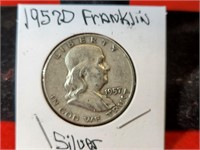 1957 D Silver Franklin Half Dollar