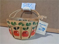 Hand Painted Basket w/Ceramic handle