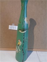 Hand Painted, Painted Vase 17 1/2in tall