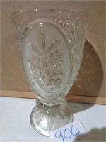Vintage Kristol Zajecar floral Cut Crystal Vase