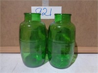 Pair of Mickey's Malt Liquor Green Bottle 5 1/2in