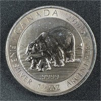 2015 Canada 1 1/2 oz Silver $8 Polar Bear & Cub