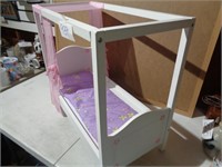Doll Canopy Bed 10 1/2 x 21 1/2 x 18 1/2