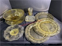 (8) Pieces Amber Glass - Spoke Normandy & Diana