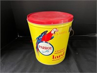 8 Pound Parrot Lard Container