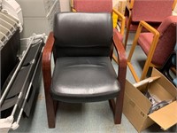 (3) Leather Matching Chairs