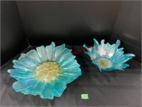 (2) Art Glass Bowls