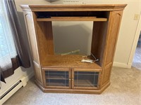 Wooden entertainment stand