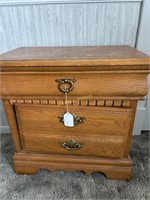Small wooden bedside table
