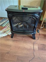 Electric fireplace with remote