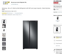 A72 Samsung - 28 cu. ft. Side-by-Side Refrigerator