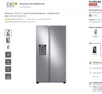 A93 Samsung - 27.4 Cu. Ft. Refrigerator