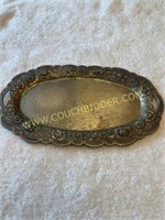 Silver plate tray. 8"