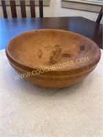 heavy wood bowl 11"