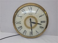 Vintage UNITED Spinning Clock  Works  13" W