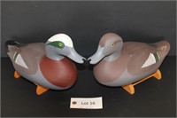 Pair Of Wigeon Decoy By Patrick Vincenti  1993