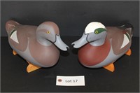 Pair Of Wigeon Decoy By Patrick Vincenti