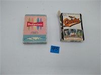Orioles & Budwiser playing cards