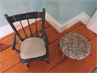 SMALL KIDS CHAIR AND FOOT STOOL