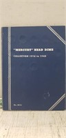 Partial Book Of "Mercury" Head Dimes (1916-1945)