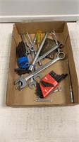 Assorted Tools Lot: Wrenches, Hex, and More