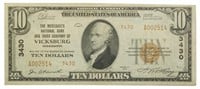 Mississippi. Vicksburg. EF Series 1929 $10