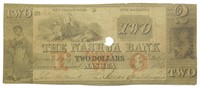 New Hampshire. Nashua. Fine 1856 $2 Note