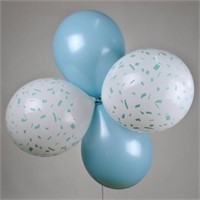 (4) Spritz Printed Balloon Pack, 12pc, Aqua