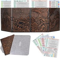 DND Dungeon Master Screen Faux Leather Embossed