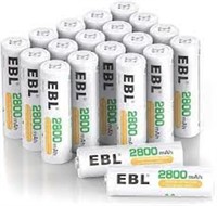 EBL 20-Pack AA Rechargeable Batteries Ni-MH