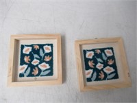 (2) Floral Shadow Box Made For Retail