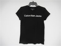 Calvin Klein Women's SM Logo T-Shirt, Black