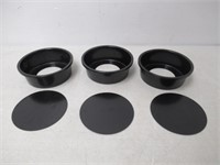 "As Is" 3-Pk 6.5"x2" Bowls With Removeable